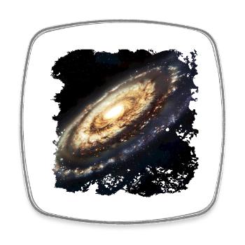 Von Sternen und Galaxien - Viereckiger Kühlschrankmagnet - Weiß - Vorne