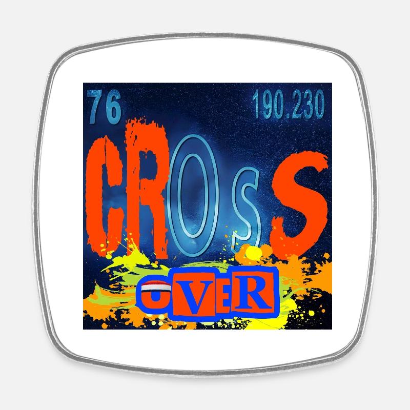 CROSS OVER CHEMISTRY - Square fridge magnet - white