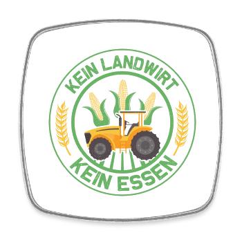 Kein Landwirt Kein Essen Bauer Bauernhof - Viereckiger Kühlschrankmagnet - Weiß - Vorne