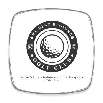 Beginner golf clup - Viereckiger Kühlschrankmagnet - Weiß - Vorne