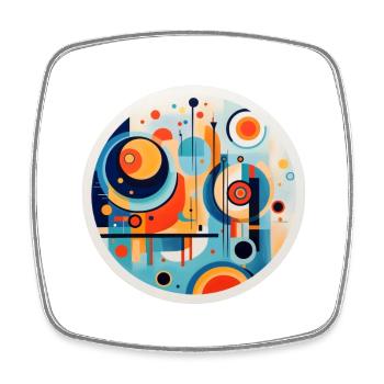 abstrakte Kunst - Viereckiger Kühlschrankmagnet - Weiß - Vorne