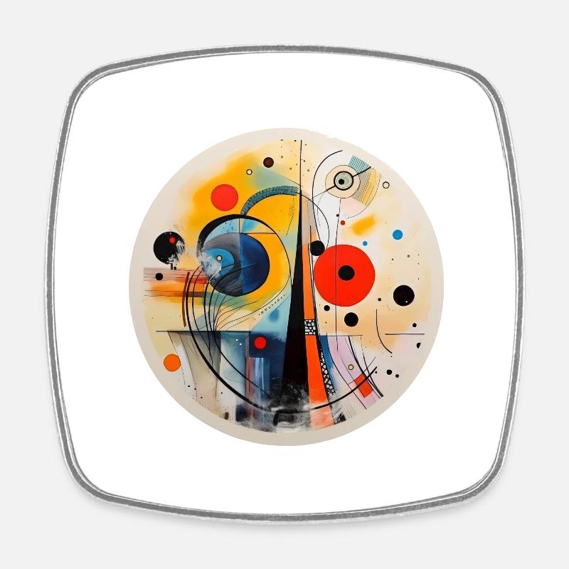 Art abstrait - Magnet carré - blanc