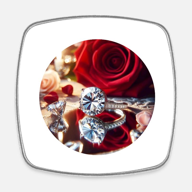 Diamond - Square fridge magnet - white