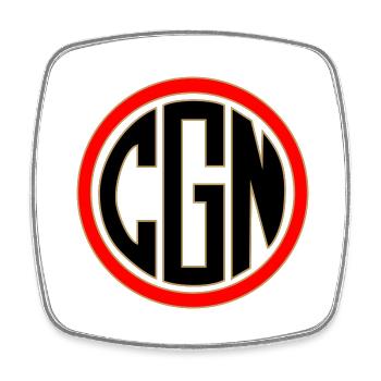 CGN 2 - Viereckiger Kühlschrankmagnet - Weiß - Vorne