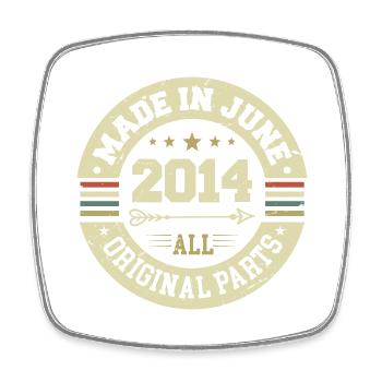 Juin 2014 Cadeau d’anniversaire Juin 2014 Juin 2014 - Magnet carré - blanc - Devant