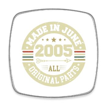 June 2005 Birthday Present June 2005 June 2005 - Square fridge magnet - white - Front