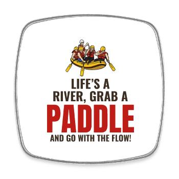 Rafting Team Floß Wildwasser Rafter Paddel Lustig - Viereckiger Kühlschrankmagnet - Weiß - Vorne