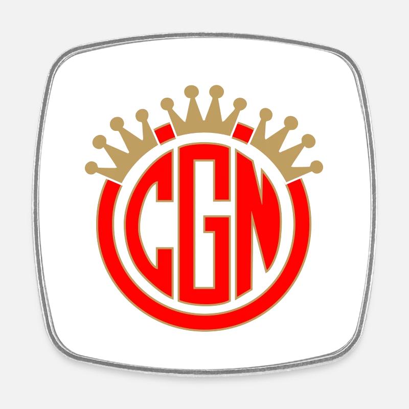 CGN Logo 5 - Square fridge magnet - white