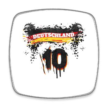 Germany 10 Championship European Championship World Cup - Square fridge magnet - white - Front