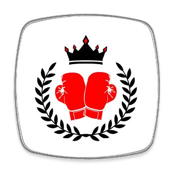 Boxing Boxes - Square fridge magnet - white - Front
