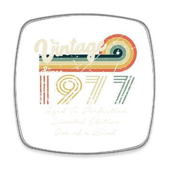 1977 Vintage Classic 1977 - Square fridge magnet - white - Front