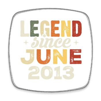 Juin 2013 Cadeau d’anniversaire Juin 2013 Juin 2013 - Magnet carré - blanc - Devant