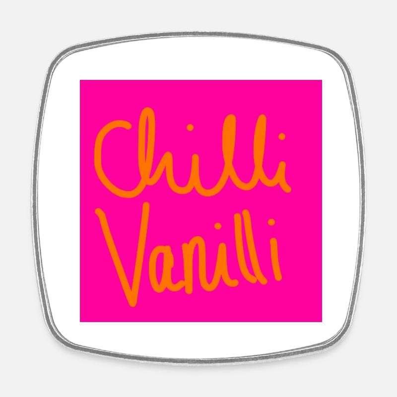 Chilli Vanilli - Square fridge magnet - white