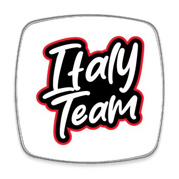 Italy Team - Square fridge magnet - white - Front