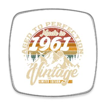 Made in 1961 Vintage Limited Edition Geschenk - Viereckiger Kühlschrankmagnet - Weiß - Vorne