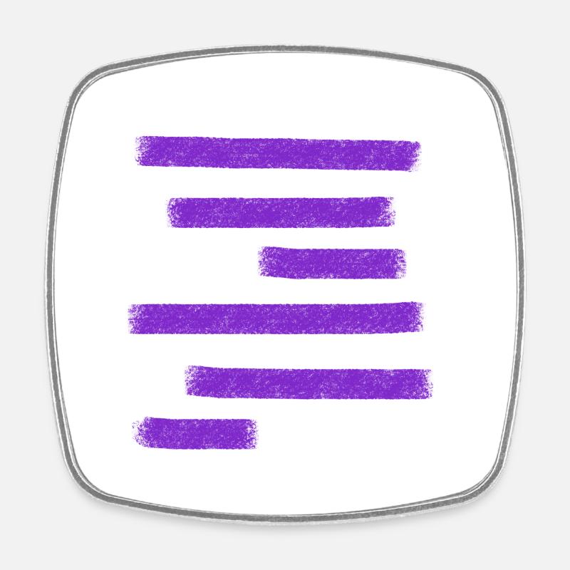 Purple Paint Bars - Square fridge magnet - white