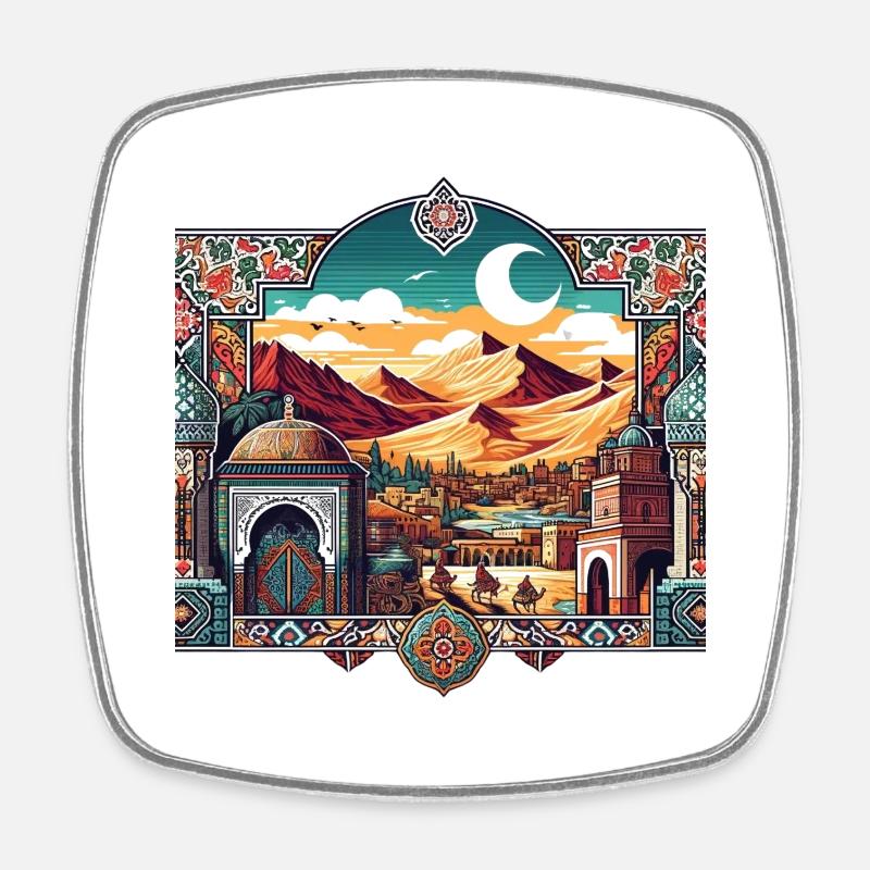 Un Maroc dynamique - Magnet carré - blanc