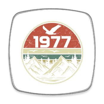 Vintage 1977 Classic 1977 Retro 1977 Gift 1977 - Square fridge magnet - white - Front