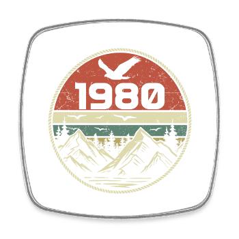 Vintage 1980's Classic 1980's Retro 1980's Gift 1980's - Square fridge magnet - white - Front