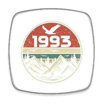 Vintage 1993 Classique 1993 rétro 1993 Cadeau 1993 - Magnet carré - blanc - Devant