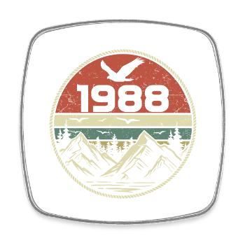 Jahrgang 1988 Klassik 1988 Retro 1988 Geschenk 1988 - Viereckiger Kühlschrankmagnet - Weiß - Vorne