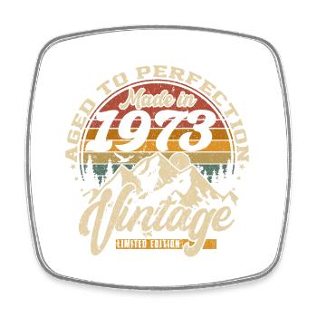 Made in 1973 Vintage Limited Edition Geschenk - Viereckiger Kühlschrankmagnet - Weiß - Vorne
