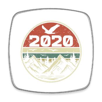 Jahrgang 2020 Classic 2020 Retro 2020 Geschenk 2020 - Viereckiger Kühlschrankmagnet - Weiß - Vorne