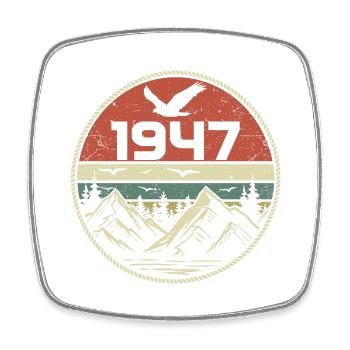 Vintage 1947 Classique 1947 rétro 1947 Cadeau 1947 - Magnet carré - blanc - Devant