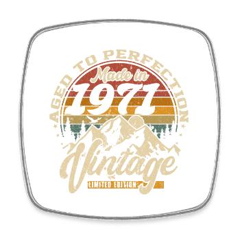 Made in 1971 Vintage Édition limitée Cadeau - Magnet carré - blanc - Devant