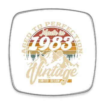 Made in 1983 Vintage Limited Edition Gift - Square fridge magnet - white - Front