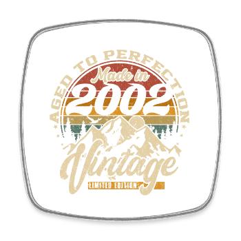 Made in 2002 Vintage Limited Edition Gift - Square fridge magnet - white - Front