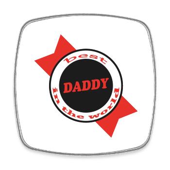 The best DADDY - Magnet carré - blanc - Devant