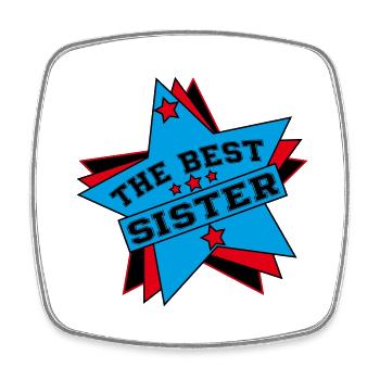 DIE BESTE SCHWESTER - Viereckiger Kühlschrankmagnet - Weiß - Vorne