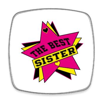 THE BEST SISTER - Magnet carré - blanc - Devant