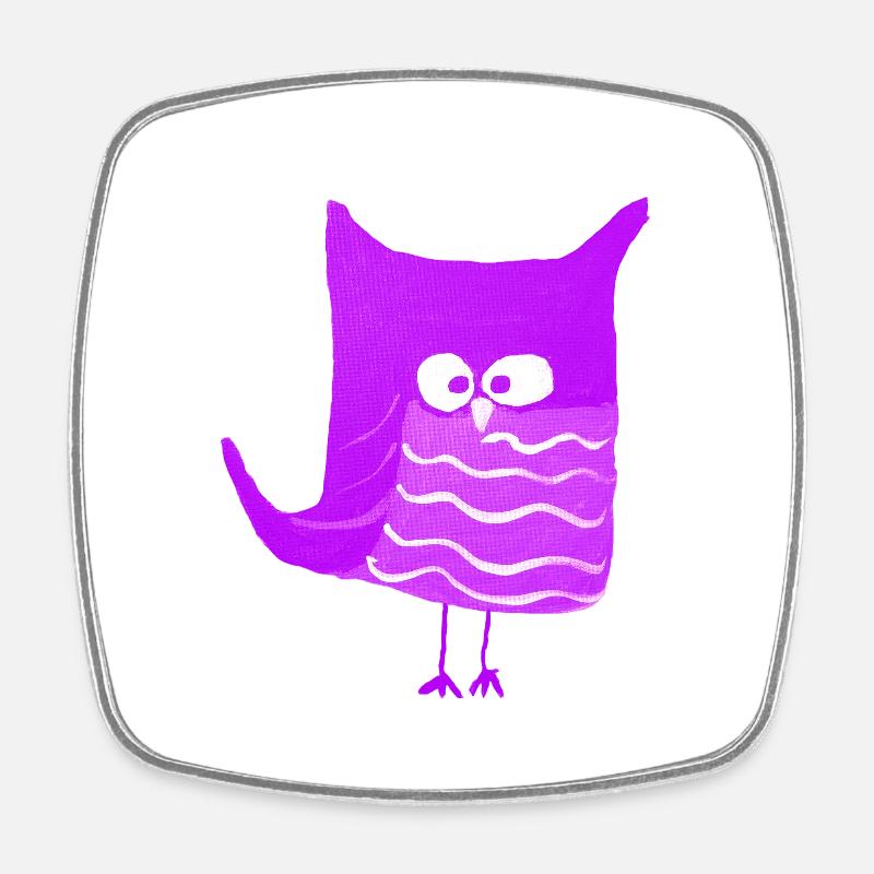 Eulalia purple - Square fridge magnet - white