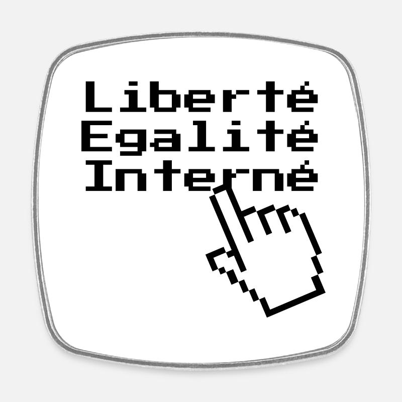 Internet - Viereckiger Kühlschrankmagnet - Weiß