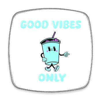 drink cartoon vibes - Viereckiger Kühlschrankmagnet - Weiß - Vorne