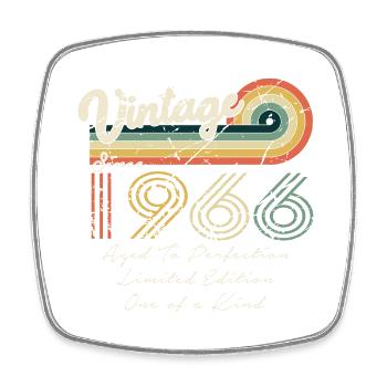 1966 Vintage Klassiker 1966 - Viereckiger Kühlschrankmagnet - Weiß - Vorne