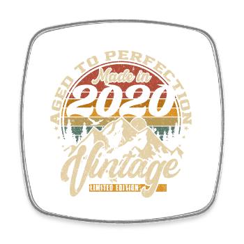 Made in 2020 Vintage Édition limitée Cadeau - Magnet carré - blanc - Devant