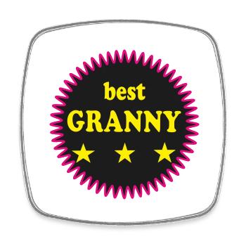 BEST GRANNY - Square fridge magnet - white - Front