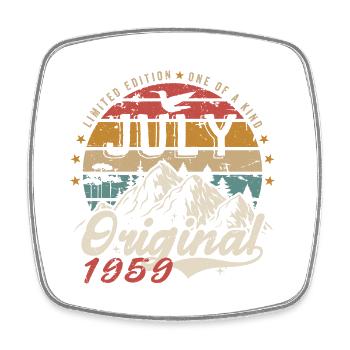 Juillet 1959 | Original Anniversaire Juillet 1959 - Magnet carré - blanc - Devant