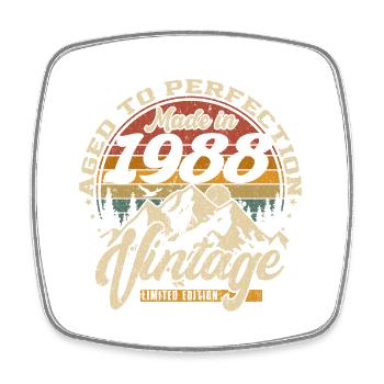 Made in 1988 Vintage Édition limitée Cadeau - Magnet carré - blanc - Devant