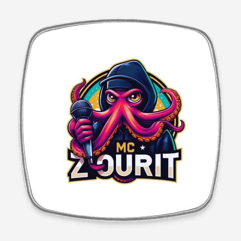 MC ZOURIT - Magnet carré - blanc