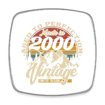 Made in 2000 Vintage Limited Edition Geschenk - Viereckiger Kühlschrankmagnet - Weiß - Vorne