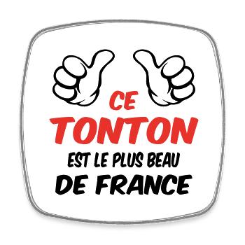 MEILLEUR TONTON - Magnet carré - blanc - Devant