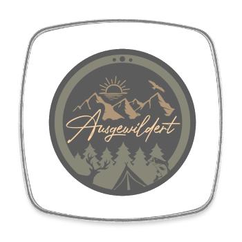 Logo réintroduit Vert olive PNG - Magnet carré - blanc - Devant
