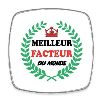MEILLEUR FACTEUR DU MONDE - Magnet carré - blanc - Devant
