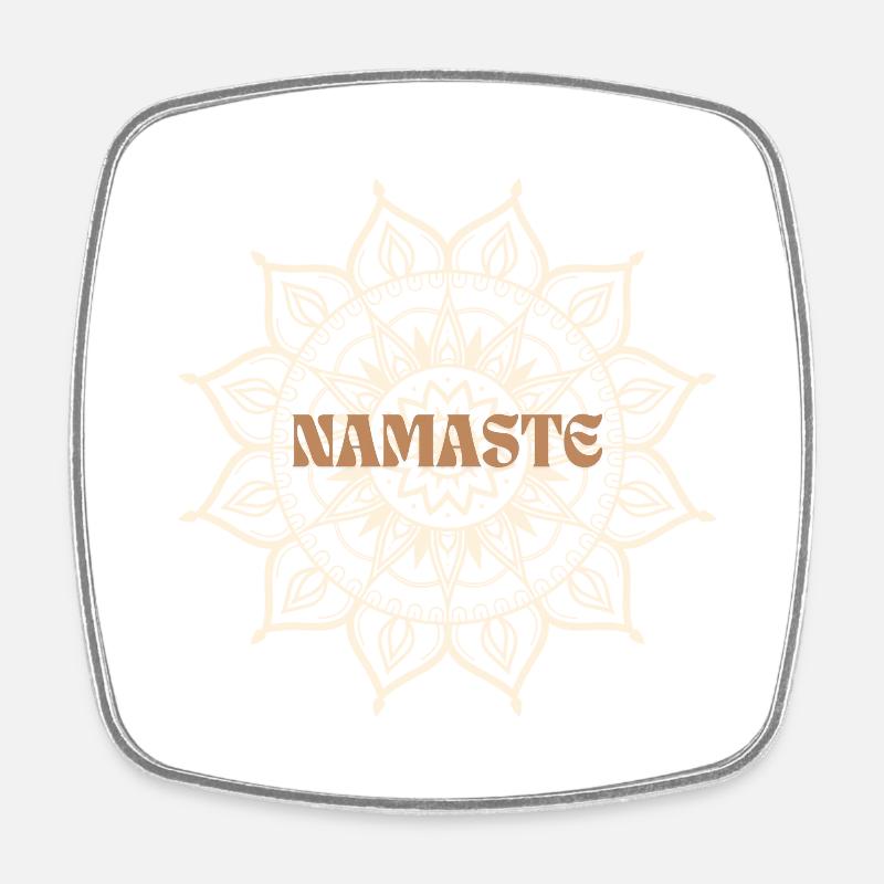 NAMASTE - Viereckiger Kühlschrankmagnet - Weiß