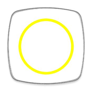 Équipe symbole du badminton - Magnet carré - blanc - Devant