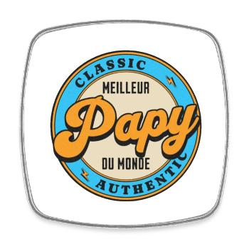 Meilleur papy du monde - Magnet carré - blanc - Devant
